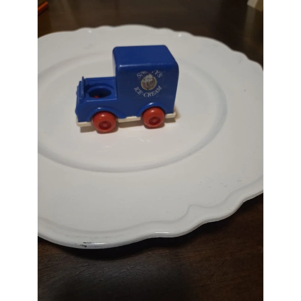 vintage Fisher-Price Little People Set Of Two, Horse And Car